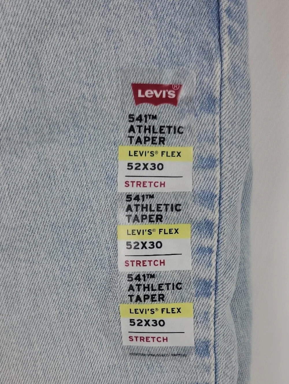 Levi's Light Wash Men’s 52x30 541 Athetic Taper Stretch  Jeans NEW